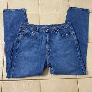 Levi Strauss Co 505 Mens Jeans W38 L32 Blue Straight Fit Classic Denim